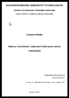 Synteza i właściwości wybranych fosforanów tytanu i tytanianów