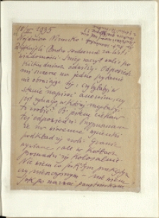Listy Stanisława Ignacego Witkiewicza do żony Jadwigi z Unrugów Witkiewiczowej. List z 18.02.1935.