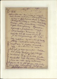 Listy Stanisława Ignacego Witkiewicza do żony Jadwigi z Unrugów Witkiewiczowej. List z 08.03.1935.