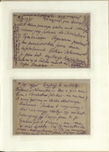 Listy Stanisława Ignacego Witkiewicza do żony Jadwigi z Unrugów Witkiewiczowej. Kartka pocztowa z 09.03.1935. Kartka pocztowa z 11.03.1935.