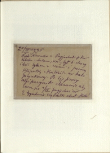 Listy Stanisława Ignacego Witkiewicza do żony Jadwigi z Unrugów Witkiewiczowej. Kartka pocztowa z 21.03.1935.