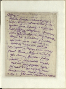 Listy Stanisława Ignacego Witkiewicza do żony Jadwigi z Unrugów Witkiewiczowej. List z 25.04.1935.