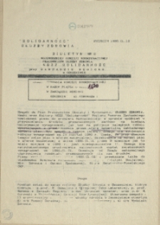 Biuletyn Wojew&oacute;dzkiej Komisji Koordynacyjnej Pracownik&oacute;w Ochrony Zdrowia. 1990 nr 6