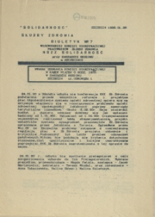 Biuletyn Wojewódzkiej Komisji Koordynacyjnej Pracowników Ochrony Zdrowia. 1990 nr 7