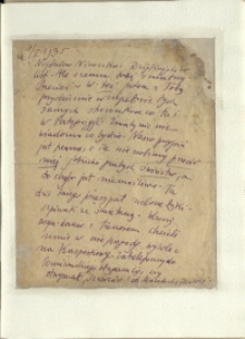 Listy Stanisława Ignacego Witkiewicza do żony Jadwigi z Unrugów Witkiewiczowej. List z 01.05.1935.
