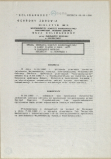 Biuletyn Wojew&oacute;dzkiej Komisji Koordynacyjnej Pracownik&oacute;w Ochrony Zdrowia. 1990 nr 9