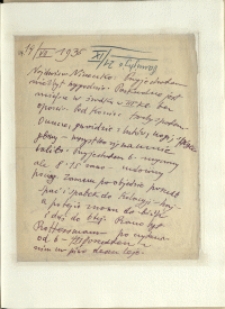 Listy Stanisława Ignacego Witkiewicza do żony Jadwigi z Unrugów Witkiewiczowej. List z 14.07.1935.