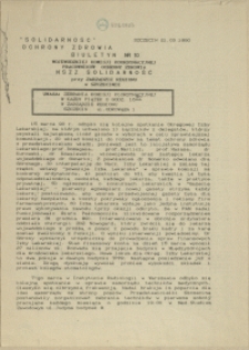 Biuletyn Wojewódzkiej Komisji Koordynacyjnej Pracowników Ochrony Zdrowia. 1990 nr 10