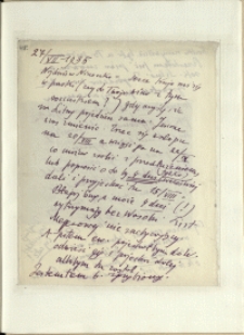 Listy Stanisława Ignacego Witkiewicza do żony Jadwigi z Unrugów Witkiewiczowej. List z 27.07.1935.