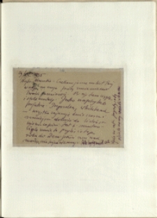 Listy Stanisława Ignacego Witkiewicza do żony Jadwigi z Unrugów Witkiewiczowej. Kartka pocztowa z 29.07.1935.