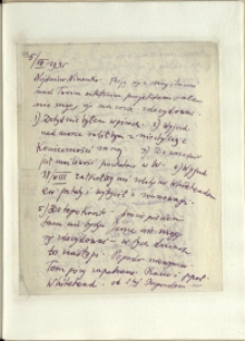 Listy Stanisława Ignacego Witkiewicza do żony Jadwigi z Unrugów Witkiewiczowej. List z 05.08.1935.