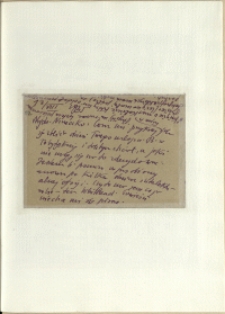 Listy Stanisława Ignacego Witkiewicza do żony Jadwigi z Unrugów Witkiewiczowej. Kartka pocztowa z 13.08.1935.