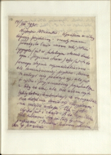 Listy Stanisława Ignacego Witkiewicza do żony Jadwigi z Unrugów Witkiewiczowej. List z 14.08.1935.