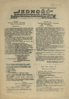 Jedność : Organ Międzyzakładowego Komitetu Strajkowego przy Stoczni im. Adolfa Warskiego. 1981 nr 51