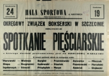 [Afisz] Okręgowy Związek Bokserski w Szczecinie [...]