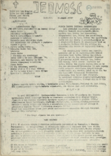 Jedność : Organ Międzyzakładowego Komitetu Strajkowego przy Stoczni im. Adolfa Warskiego. 1982 nr 27/87