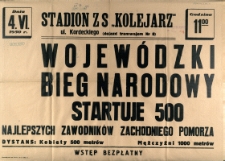 [Afisz] Wojewódzki Bieg Narodowy [...]