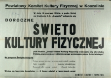 [Afisz] Święto Kultury Fizycznej [...]