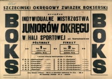 [Afisz] Indywidualne Mistrzostwa Juniorów Okręgu [...]