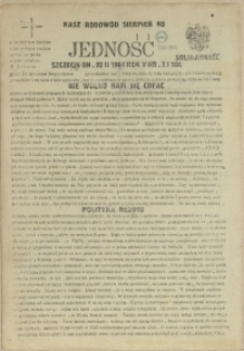 Jedność : Organ Międzyzakładowego Komitetu Strajkowego przy Stoczni im. Adolfa Warskiego. 1984 nr 2