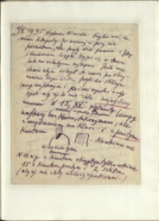 Listy Stanisława Ignacego Witkiewicza do żony Jadwigi z Unrugów Witkiewiczowej. List z 01.10.1935.