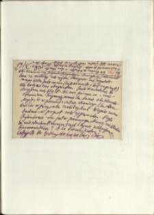 Listy Stanisława Ignacego Witkiewicza do żony Jadwigi z Unrugów Witkiewiczowej. Kartka pocztowa z 19.10.1935.