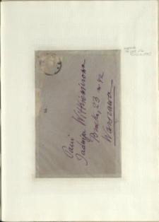 Listy Stanisława Ignacego Witkiewicza do żony Jadwigi z Unrugów Witkiewiczowej. Koperta do listu napisanego między 01. a 03.03.1935.