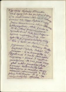 Listy Stanisława Ignacego Witkiewicza do żony Jadwigi z Unrugów Witkiewiczowej. List z 08.03.1936.