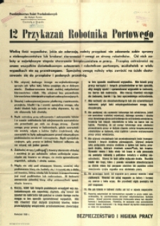[Afisz] 12 Przykazań Robotnika Portowego [...]