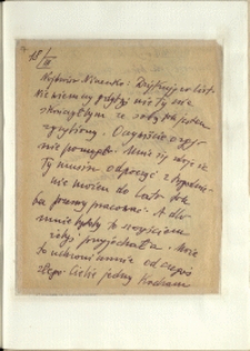 Listy Stanisława Ignacego Witkiewicza do żony Jadwigi z Unrugów Witkiewiczowej. List z 18.03.1936.