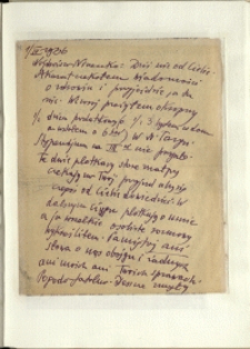 Listy Stanisława Ignacego Witkiewicza do żony Jadwigi z Unrugów Witkiewiczowej. List z 01.04.1936.