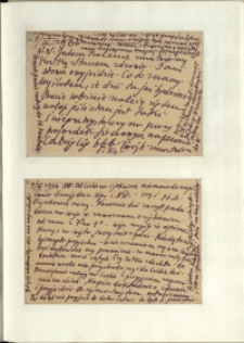 Listy Stanisława Ignacego Witkiewicza do żony Jadwigi z Unrugów Witkiewiczowej. Kartka pocztowa z 02.04.1936. Kartka pocztowa z 04.04.1936.