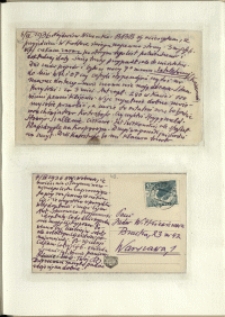 Listy Stanisława Ignacego Witkiewicza do żony Jadwigi z Unrugów Witkiewiczowej. List z 06.04.1936. Kartka pocztowa z 07.04.1936.