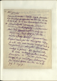 Listy Stanisława Ignacego Witkiewicza do żony Jadwigi z Unrugów Witkiewiczowej. List z 26.04.1936.