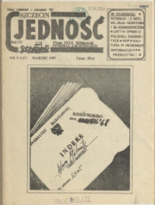 Jedność : Organ Międzyzakładowego Komitetu Strajkowego przy Stoczni im. Adolfa Warskiego. 1987 nr 3