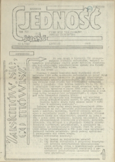 Jedność : Organ Międzyzakładowego Komitetu Strajkowego przy Stoczni im. Adolfa Warskiego. 1987 nr 6