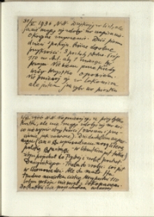 Listy Stanisława Ignacego Witkiewicza do żony Jadwigi z Unrugów Witkiewiczowej. Kartka pocztowa z 31.05.1936. Kartka pocztowa z 02.06.1936.
