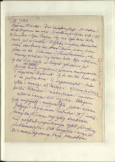 Listy Stanisława Ignacego Witkiewicza do żony Jadwigi z Unrugów Witkiewiczowej. List z 27.07.1936.