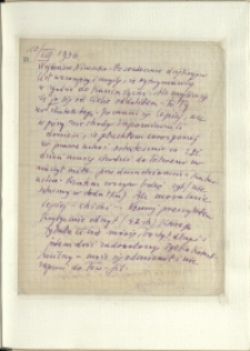 Listy Stanisława Ignacego Witkiewicza do żony Jadwigi z Unrugów Witkiewiczowej. List z 10.08.1936.