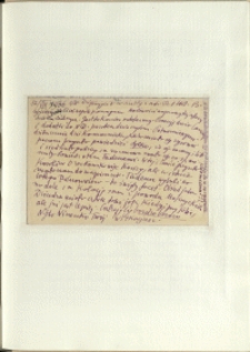 Listy Stanisława Ignacego Witkiewicza do żony Jadwigi z Unrugów Witkiewiczowej. Kartka pocztowa z 12.08.1936.