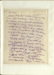 Listy Stanisława Ignacego Witkiewicza do żony Jadwigi z Unrugów Witkiewiczowej. List z 22.08.1936.