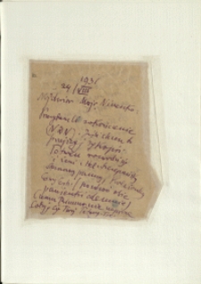 Listy Stanisława Ignacego Witkiewicza do żony Jadwigi z Unrugów Witkiewiczowej. List z 24.08.1936.
