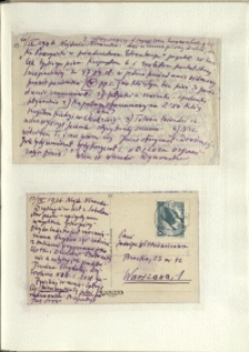 Listy Stanisława Ignacego Witkiewicza do żony Jadwigi z Unrugów Witkiewiczowej. List z 10.09.1936. Kartka pocztowa z 12.09.1936.