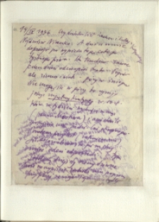 Listy Stanisława Ignacego Witkiewicza do żony Jadwigi z Unrugów Witkiewiczowej. List z 14.09.1936.