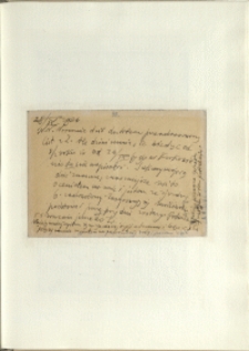 Listy Stanisława Ignacego Witkiewicza do żony Jadwigi z Unrugów Witkiewiczowej. Kartka pocztowa z 28.09.1936.