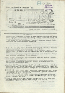Jedność : Organ Międzyzakładowego Komitetu Strajkowego przy Stoczni im. Adolfa Warskiego. 1989 nr 3