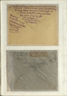 Listy Stanisława Ignacego Witkiewicza do żony Jadwigi z Unrugów Witkiewiczowej. Koperta do listu z 01.09.1936. Koperta [b.d.].