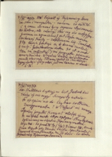 Listy Stanisława Ignacego Witkiewicza do żony Jadwigi z Unrugów Witkiewiczowej. Kartka pocztowa z 04.04.1937. Kartka pocztowa z 07.04.1937.