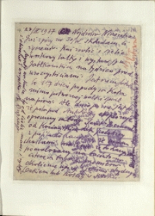 Listy Stanisława Ignacego Witkiewicza do żony Jadwigi z Unrugów Witkiewiczowej. List z 23.04.1937.