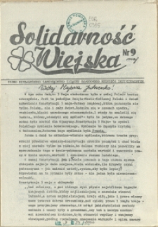 Solidarność Wiejska : biuletyn informacyjny Pomorze Zachodni : pismo Niezależnych Samorządnych Związków Zawodowych Rolników Indywidualnych. 1981 nr 9